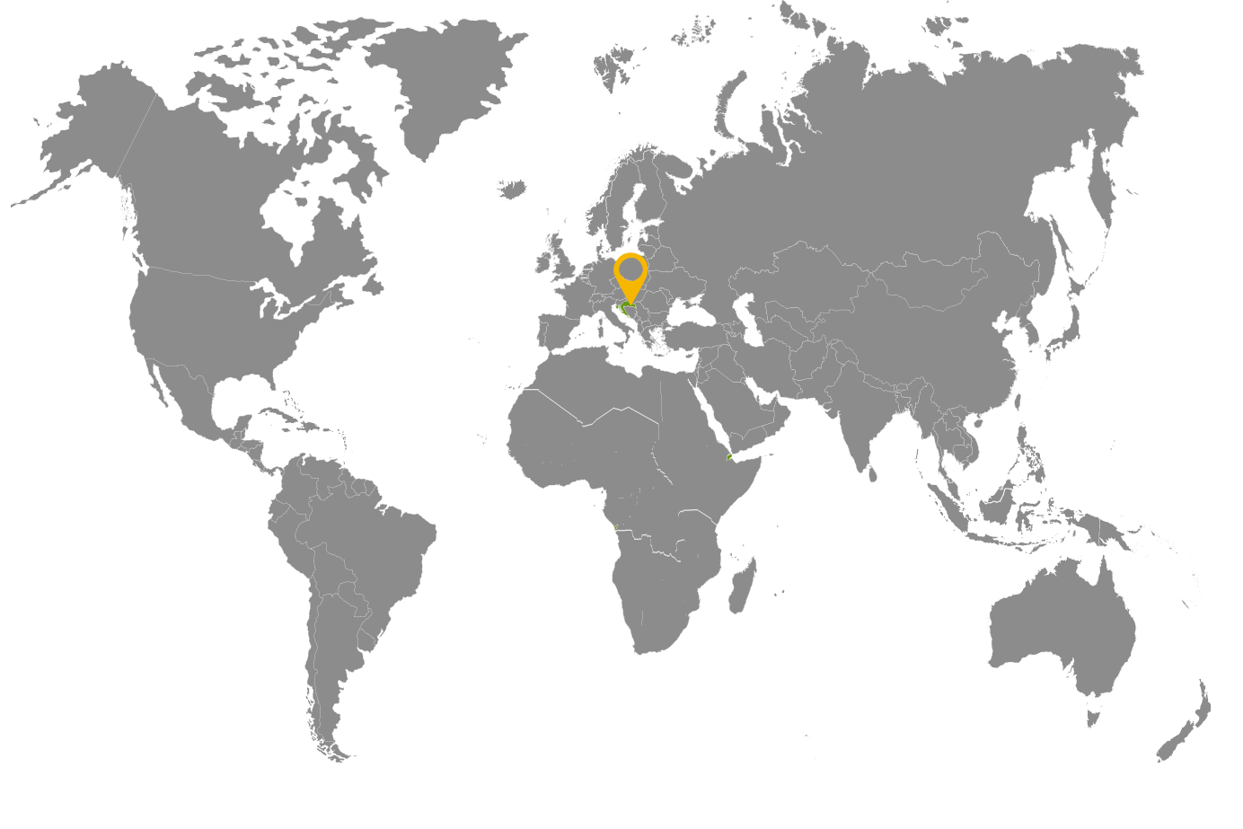 map pin in croatia